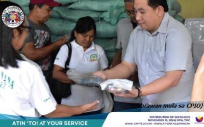 CAVITE FARMERS RECEIVED  SEEDLINGS AND FERTILIZERS FROM OPA