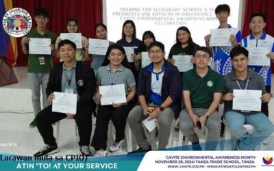 CAVITE YOUTH LEADERS UNITE FOR  ENVIRONMENTAL AWARENESS SEMINAR-      